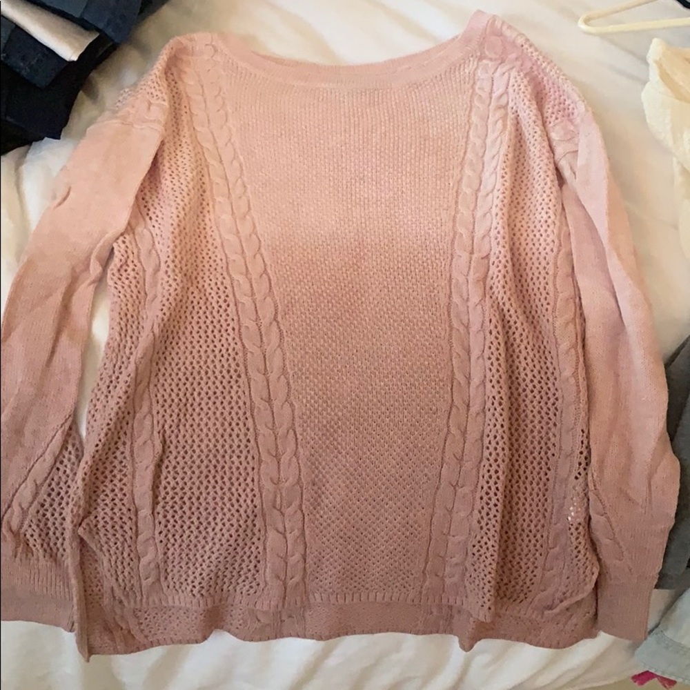 pink sweater